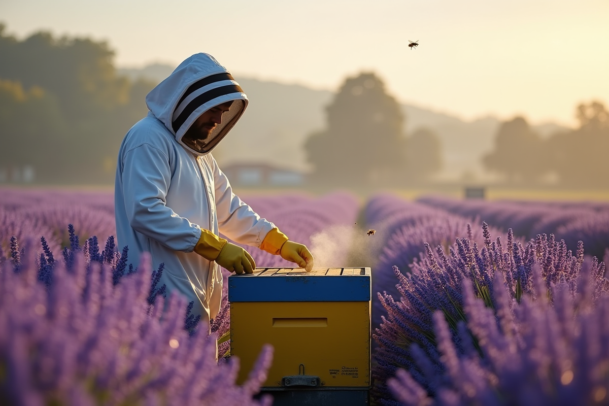lavande abeilles