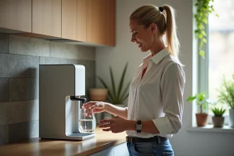 fontaine à eau pour particulier avec bonbonne et réseau raccordé