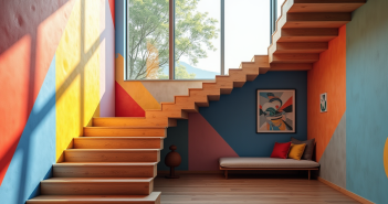 Métamorphosez votre cage d’escalier avec un habillage mural audacieux