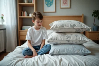 Housse de couette élégante pour adolescent garçon en chambre moderne